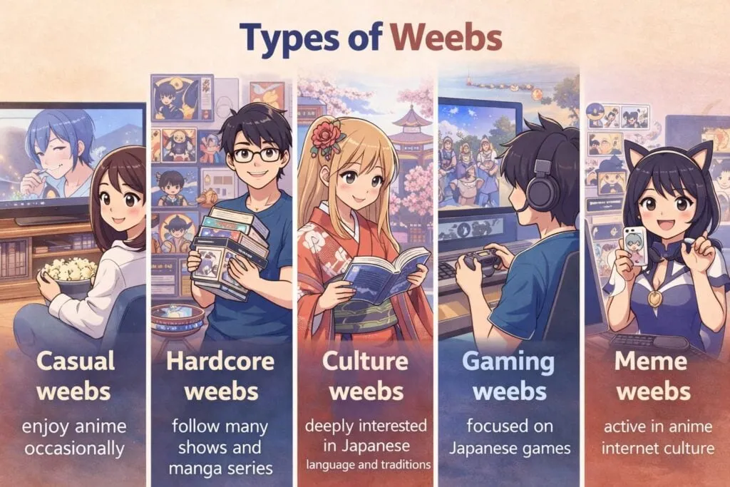 The different types of weebs